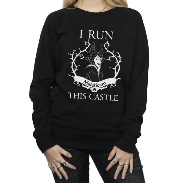 Disney Womens/Ladies Maleficent I Run This Castle Sweatshirt