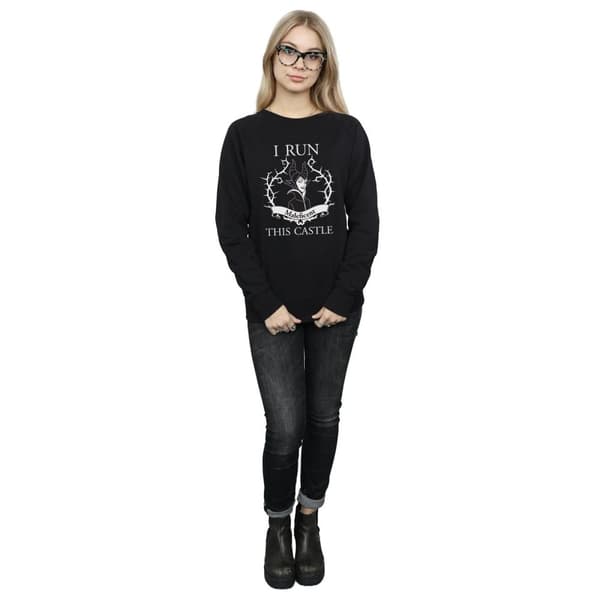 Disney Womens/Ladies Maleficent I Run This Castle Sweatshirt