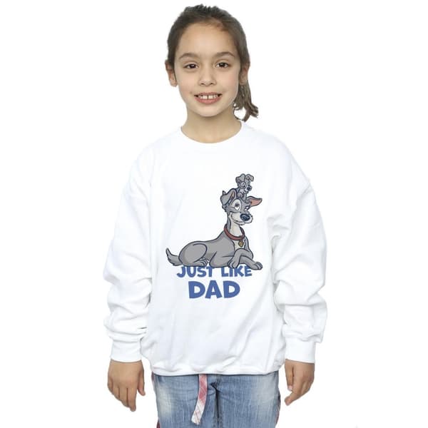 Disney Girls Lady And The Tramp Just Like Dad Sweatshirt