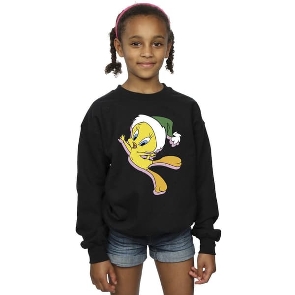 Looney Tunes Sweatshirt med Tweety-julhatt för flickor