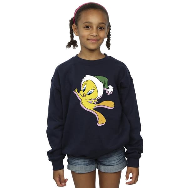 Looney Tunes Sweatshirt med Tweety-julhatt för flickor