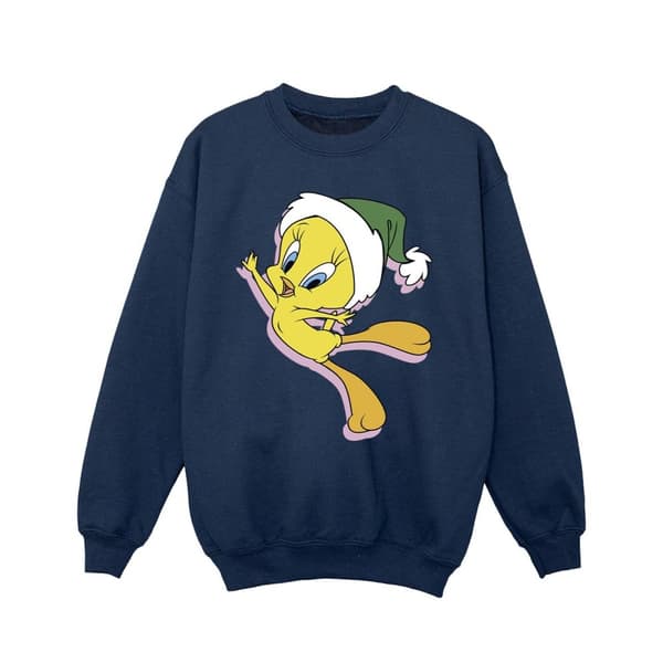 Looney Tunes Sweatshirt med Tweety-julhatt för flickor