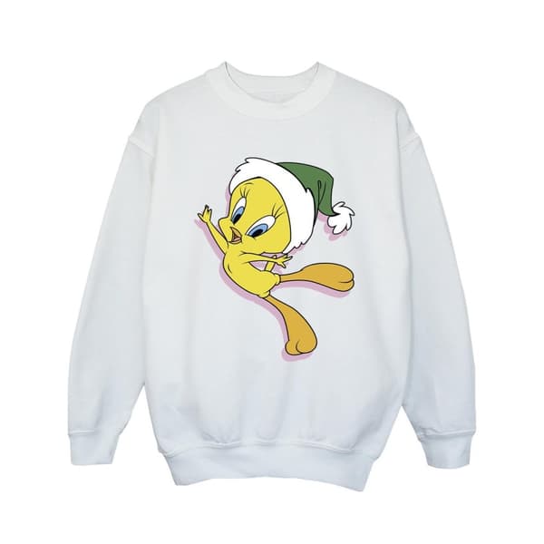 Looney Tunes Sweatshirt med Tweety-julhatt för flickor