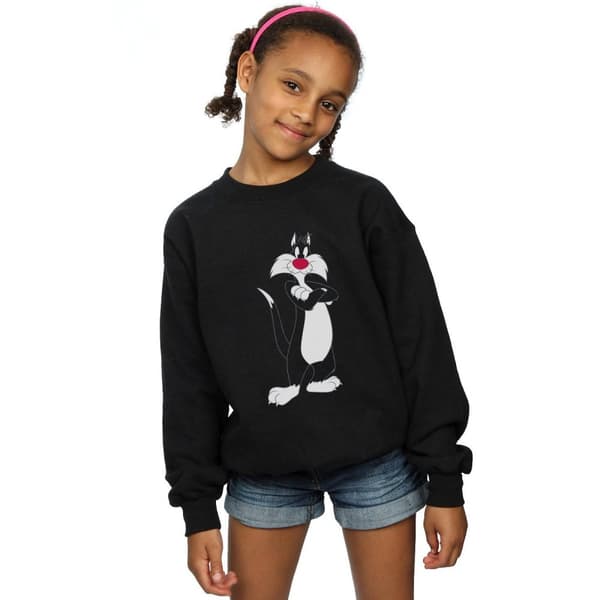 Looney Tunes Sylvester Sweatshirt med korsade armar för flickor