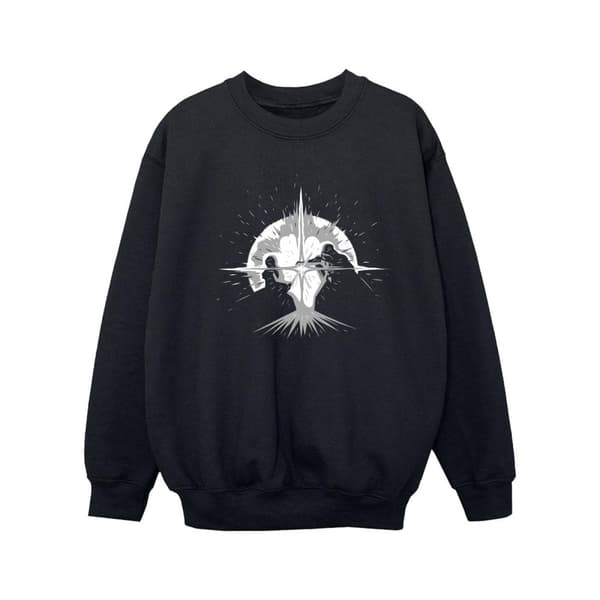 Star Wars Girls Obi-Wan Kenobi Saber Silhouette Fight Sweatshirt Black 7-8 Years