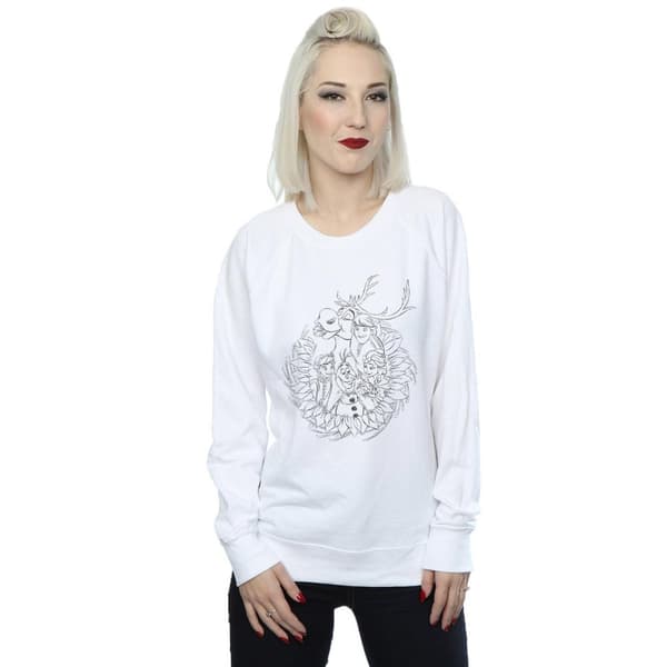 Disney Dam/kvinnor Frozen Friends Wreath Sweatshirt