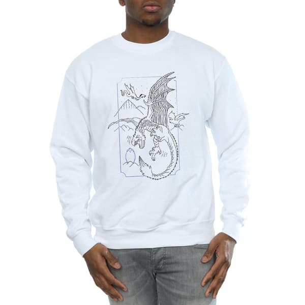 Harry Potter Mens Dragon Line Art Sweatshirt