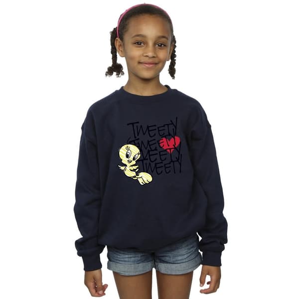 Looney Tunes Girls Tweety Love Heart Sweatshirt