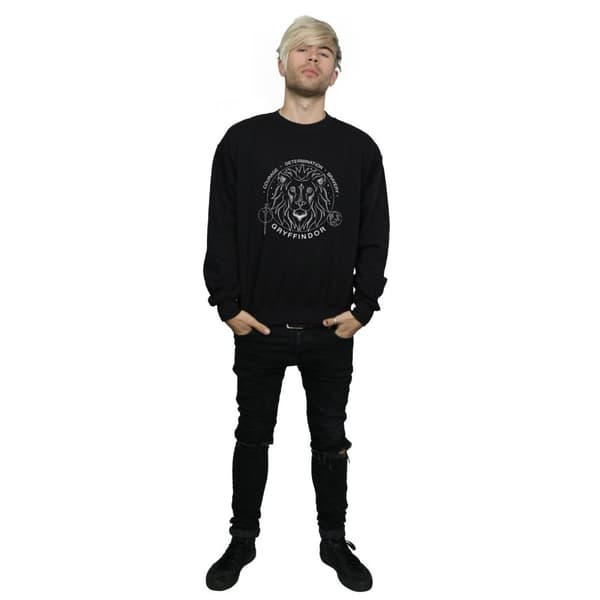 Harry Potter Mens Gryffindor Seal Sweatshirt