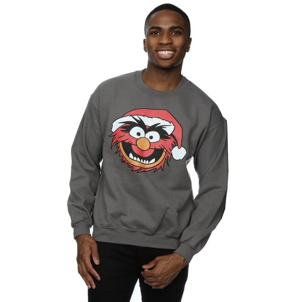 Disney Mens The Muppets Animal Christmas Sweatshirt