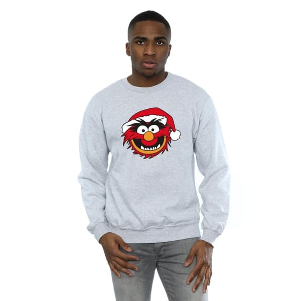 Disney Mens The Muppets Animal Christmas Sweatshirt
