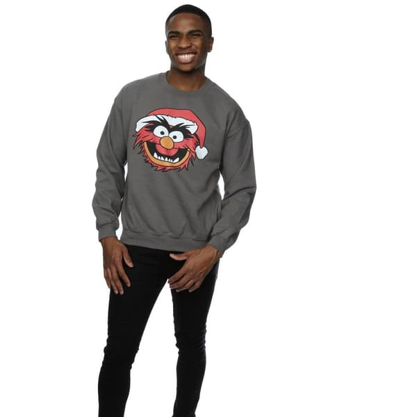 Disney Mens The Muppets Animal Christmas Sweatshirt