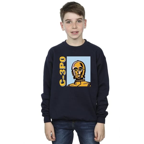 Star Wars Boys C3PO Line Art Sweatshirt