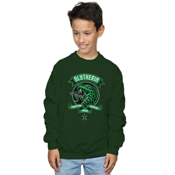Harry Potter Pojkar Slytherin Toon Crest Sweatshirt