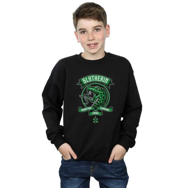Harry Potter Pojkar Slytherin Toon Crest Sweatshirt