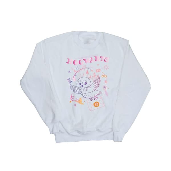 Harry Potter Girls Owl Letter Sweatshirt White 12-13 Years