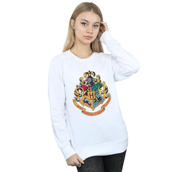 Harry Potter Dam/Tjej Hogwarts Crest Gold Ink Sweatshirt