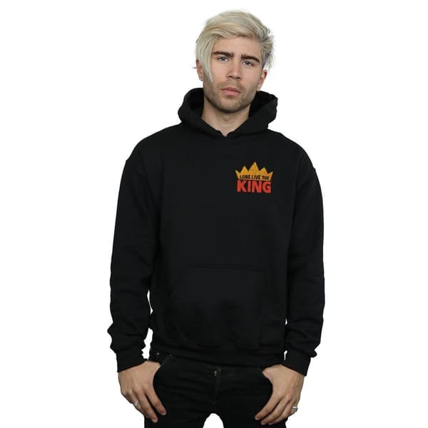 Disney Mens The Lion King Movie Long Live Breast Print Hoodie