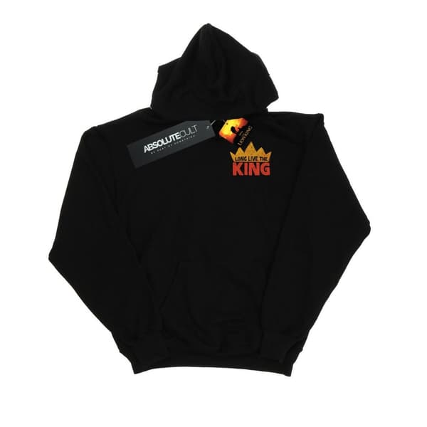 Disney Mens The Lion King Movie Long Live Breast Print Hoodie