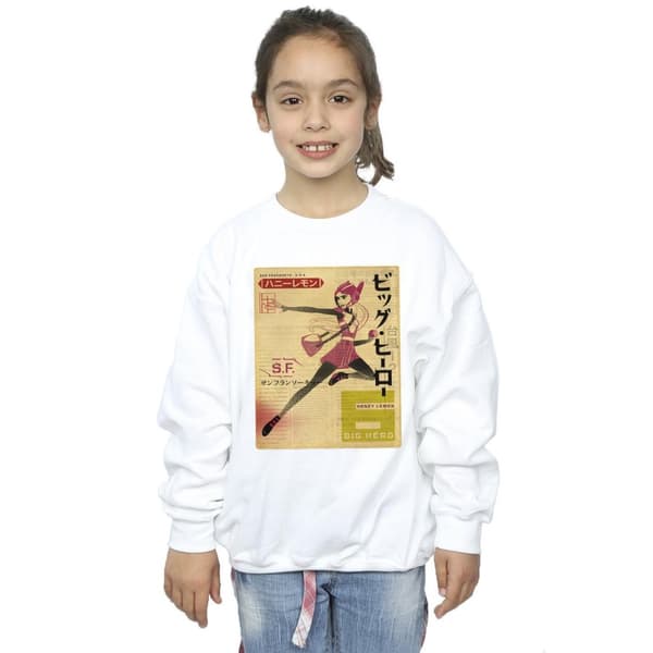 Disney Girls Big Hero 6 Baymax Honey Lemon Newspaper Sweatshirt