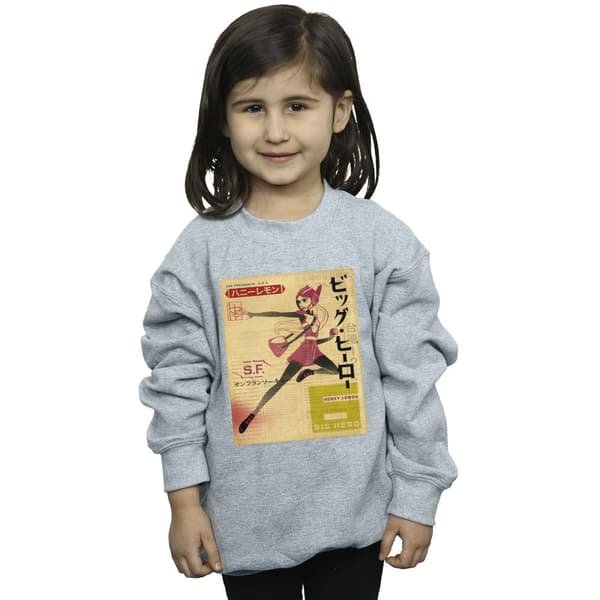 Disney Girls Big Hero 6 Baymax Honey Lemon Newspaper Sweatshirt