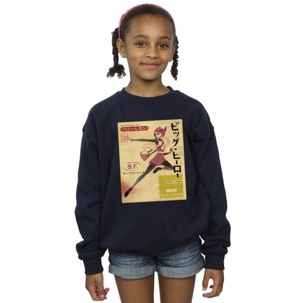 Disney Girls Big Hero 6 Baymax Honey Lemon Newspaper Sweatshirt
