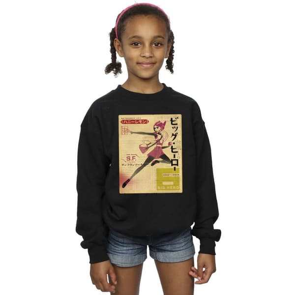 Disney Girls Big Hero 6 Baymax Honey Lemon Newspaper Sweatshirt