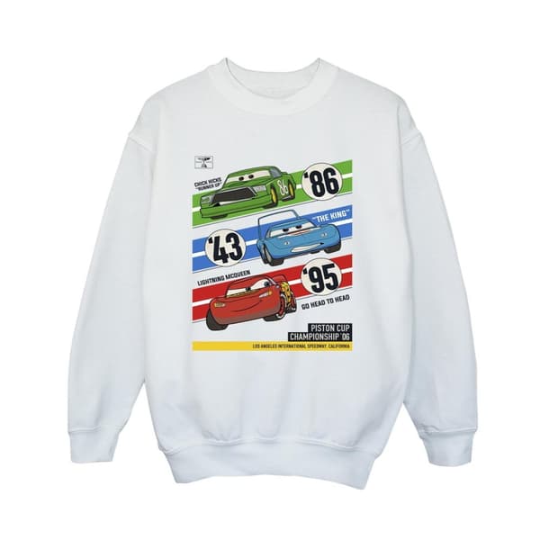 Disney Boys Cars Piston Cup Champions Sweatshirt White 5-6 Years