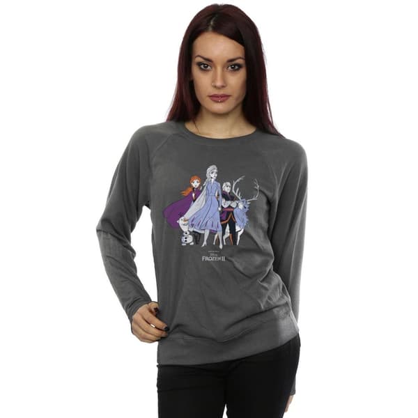 Disney Dam/kvinnor Frozen 2 Distressed Group Sweatshirt