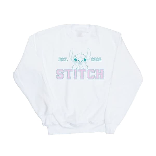 Disney Girls Lilo And Stitch Collegial Pastel Sweatshirt White 9-11 Years