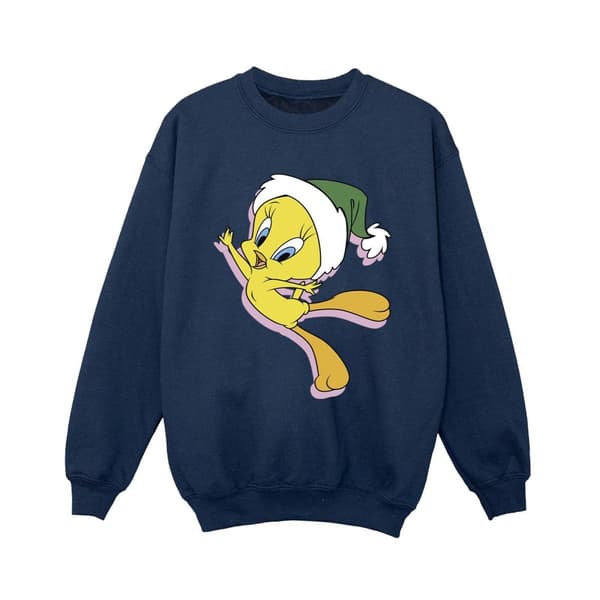 Looney Tunes Boys Tweety Christmas Hat Sweatshirt