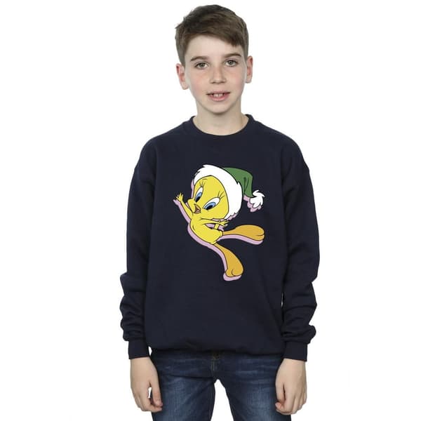 Looney Tunes Boys Tweety Christmas Hat Sweatshirt