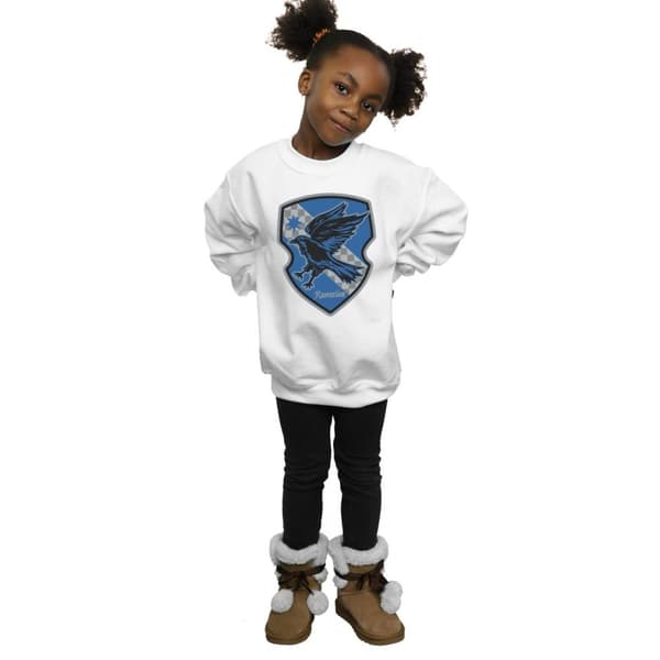 Harry Potter Girls Ravenclaw Crest Flat Sweatshirt