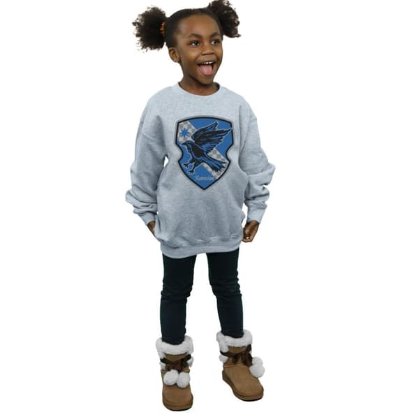 Harry Potter Girls Ravenclaw Crest Flat Sweatshirt