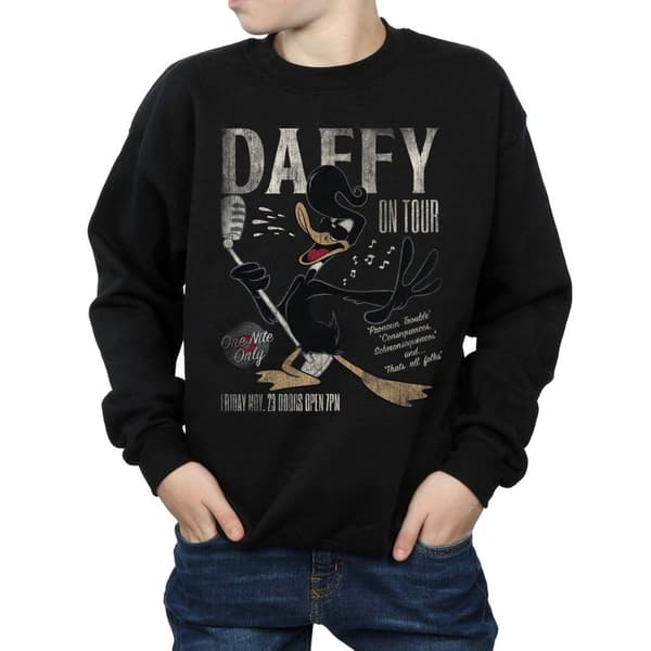 Looney Tunes Boys Daffy Duck Concert Sweatshirt