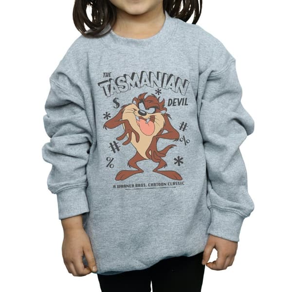 Looney Tunes Girls Vintage Tasmanian Devil Sweatshirt