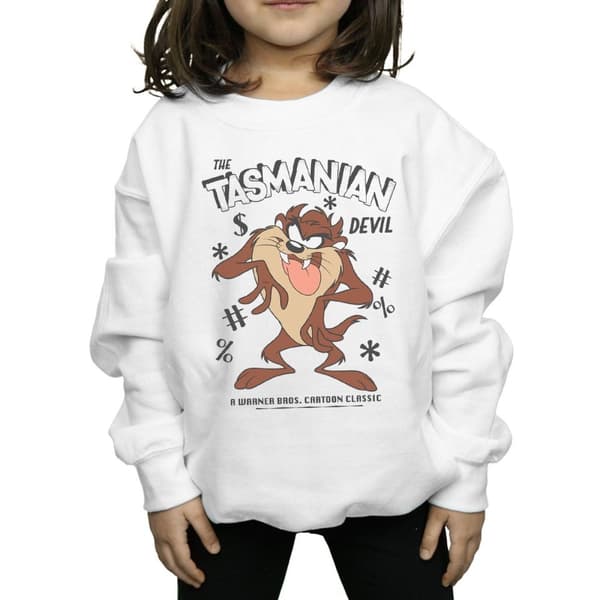 Looney Tunes Girls Vintage Tasmanian Devil Sweatshirt