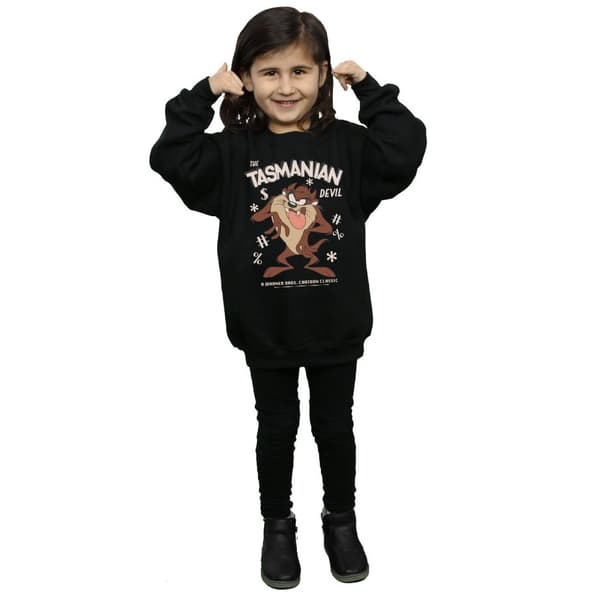 Looney Tunes Girls Vintage Tasmanian Devil Sweatshirt
