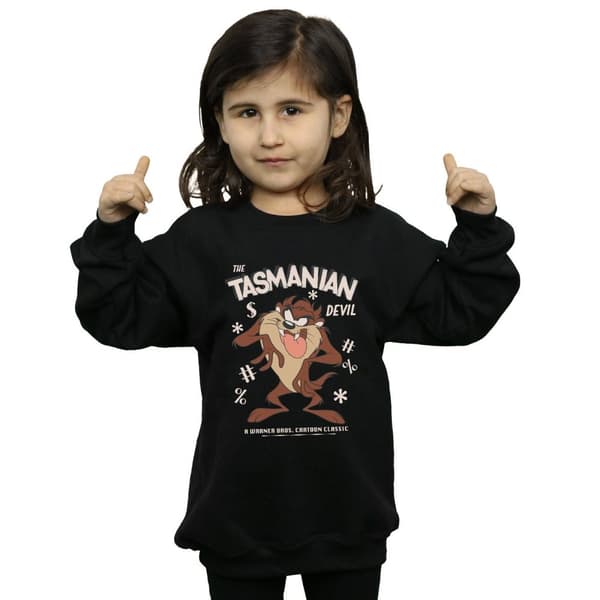 Looney Tunes Girls Vintage Tasmanian Devil Sweatshirt