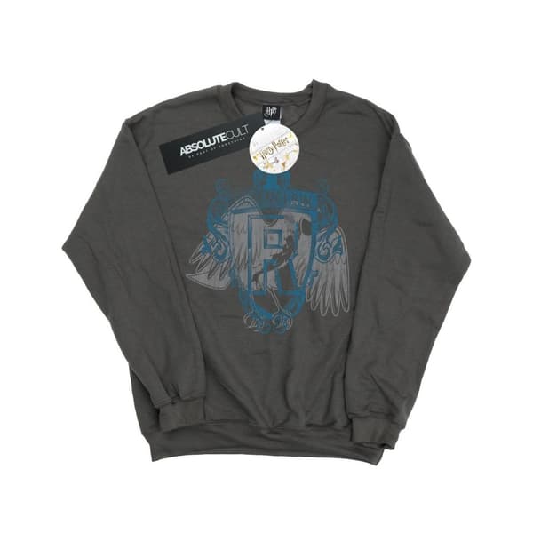 Harry Potter Boys Ravenclaw Raven Crest Sweatshirt Charcoal 12-13 Years