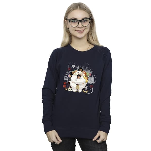 Disney Womens/Ladies Big Hero 6 Baymax Group Hug Sweatshirt