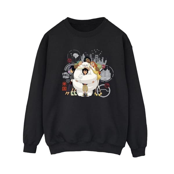 Disney Womens/Ladies Big Hero 6 Baymax Group Hug Sweatshirt