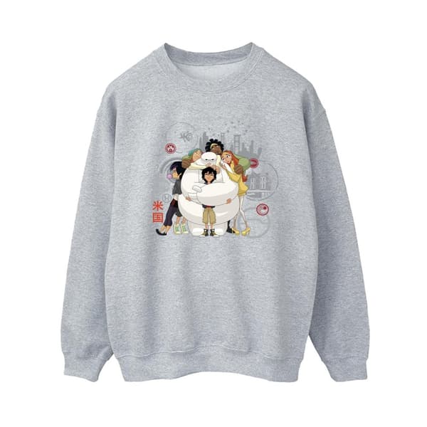 Disney Sweatshirt med gruppkram för kvinnor/damer Big Hero 6 Baymax