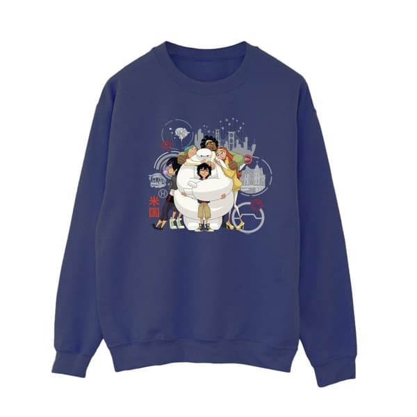Disney Womens/Ladies Big Hero 6 Baymax Group Hug Sweatshirt