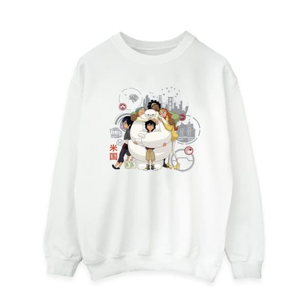 Disney Womens/Ladies Big Hero 6 Baymax Group Hug Sweatshirt