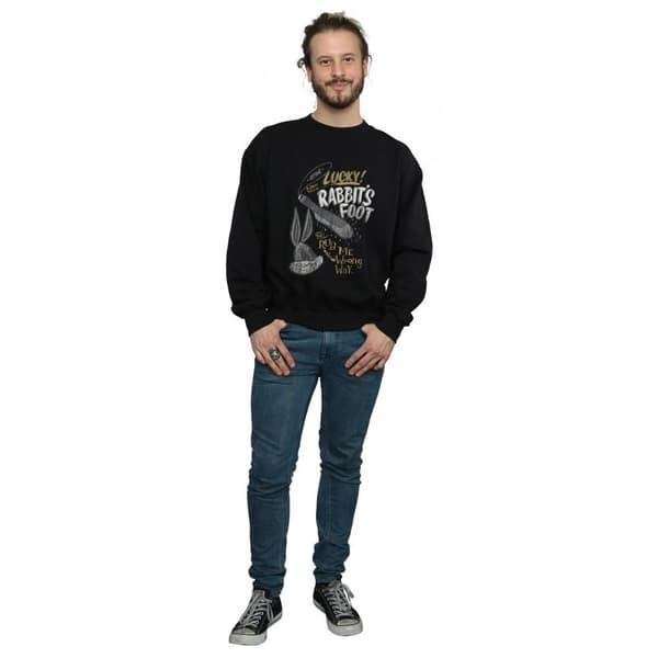 Looney Tunes Mens Bugs Bunny Rub Me The Wrong Way Sweatshirt