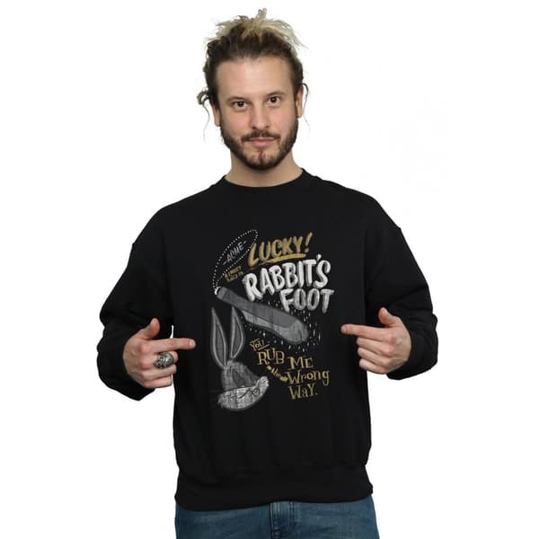 Looney Tunes Mens Bugs Bunny Rub Me The Wrong Way Sweatshirt