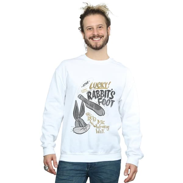 Looney Tunes Mens Bugs Bunny Rub Me The Wrong Way Sweatshirt