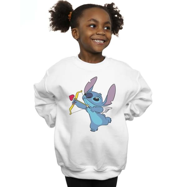 Disney Lilo And Stitch Stitch Cupid Valentines Sweatshirt för flickor