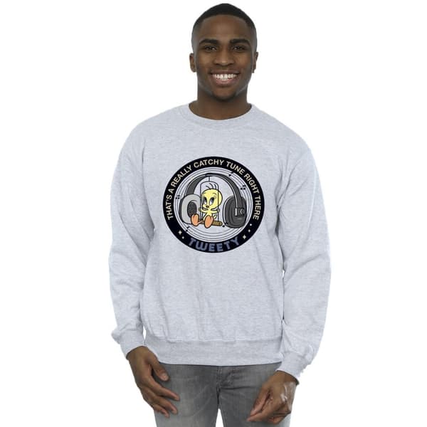 Looney Tunes Mens Tweety Catchy Tune Sweatshirt